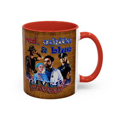 rw&b lives matter - Accent Mug (brown papyrus)