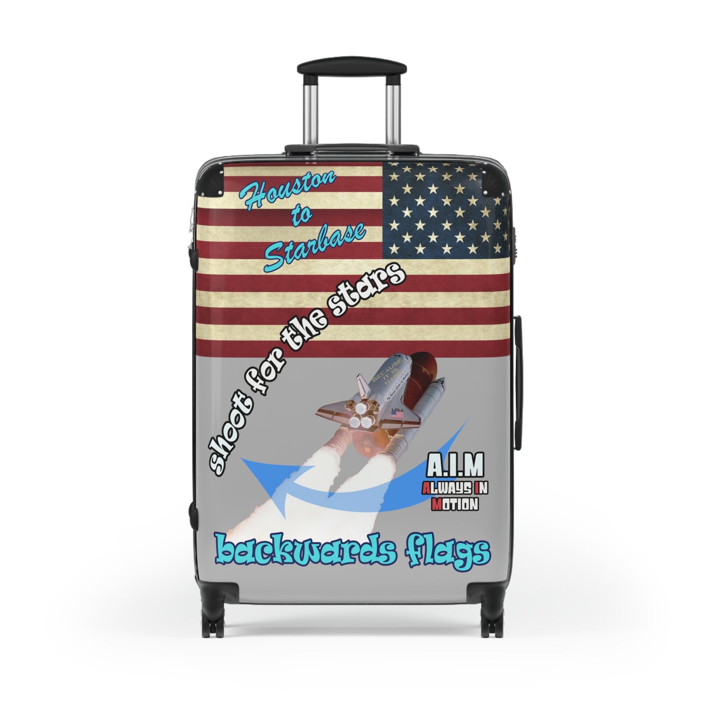 shoot for the stars - Suitcase (light grey)