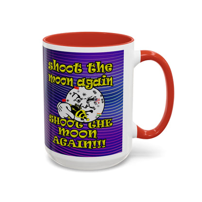 shoot the moon again - Accent Mug (purple wave)