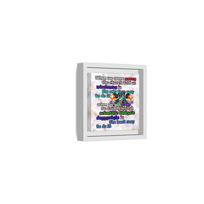 doggystyle - framed canvas art (white marble)