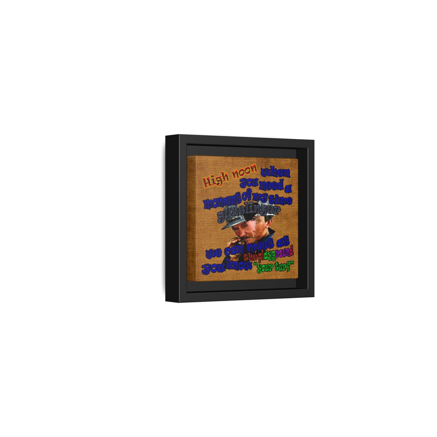 high noon - framed canvas art (brown papyrus)