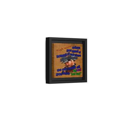 high noon - framed canvas art (brown papyrus)