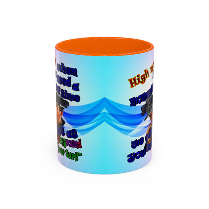 high noon - Accent Mug (light blue-pink wave)