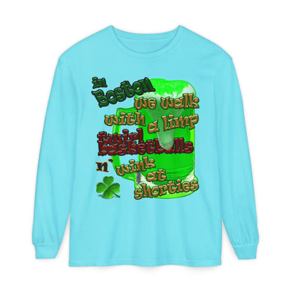 celtics logo - Unisex Garment-dyed Long Sleeve T-Shirt