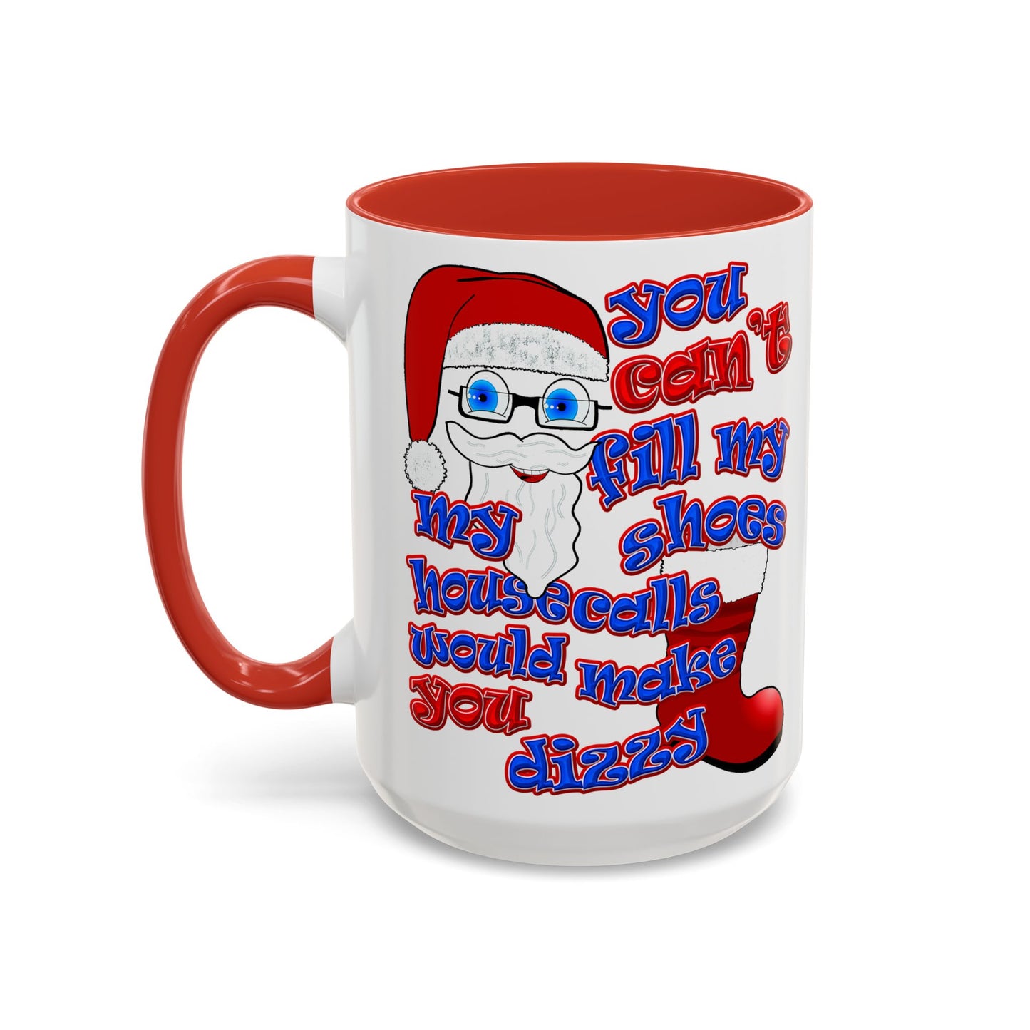 santa's shoes - Accent Mug (white)