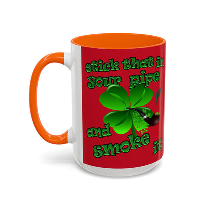 celtics logo - Accent Mug (dark red)