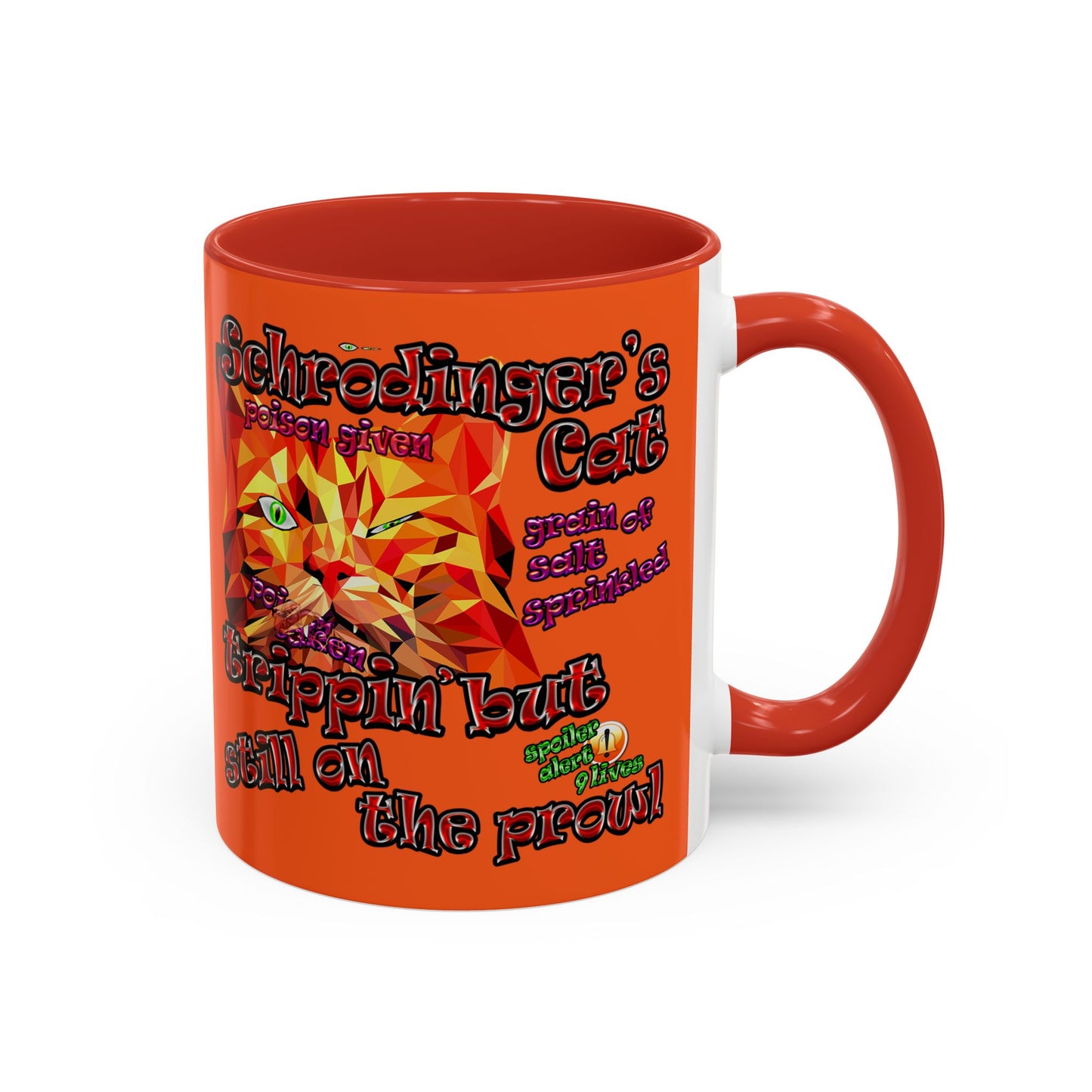 schrodinger's cat - Accent Mug (orange)