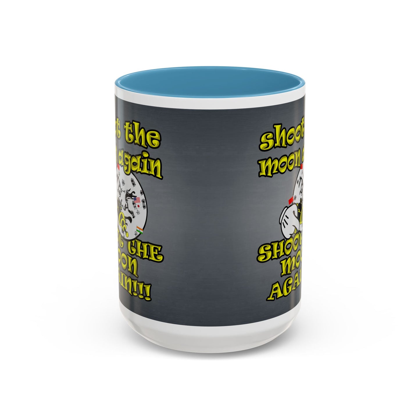 shoot the moon again - Accent Mug (grey-light grey)