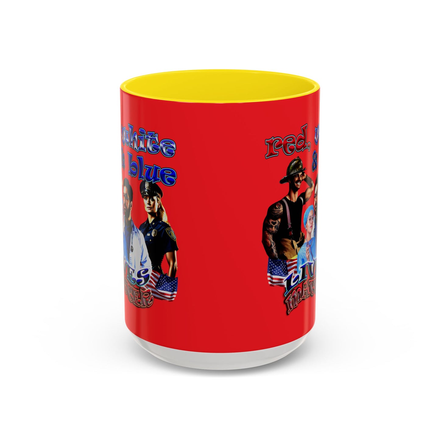 rw&b lives matter - Accent Mug (red)