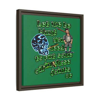 og - framed canvas art (dark green)