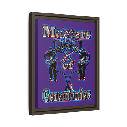 em cee squared - framed canvas art (purple)