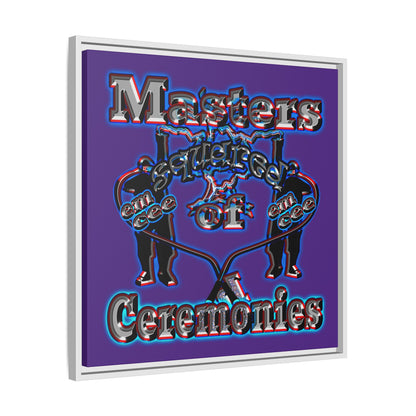 em cee squared - framed canvas art (purple)