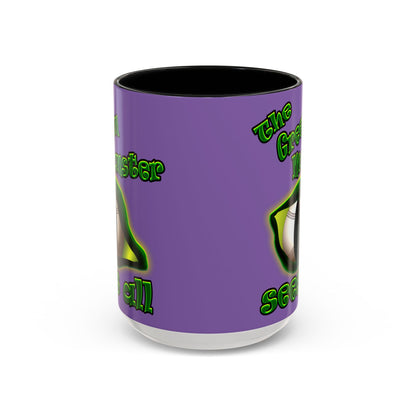 green monster - Accent Mug (light purple)
