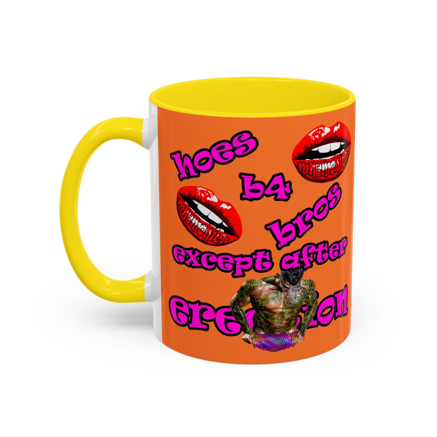 hoes b4 bros - Accent Mug (crusta)