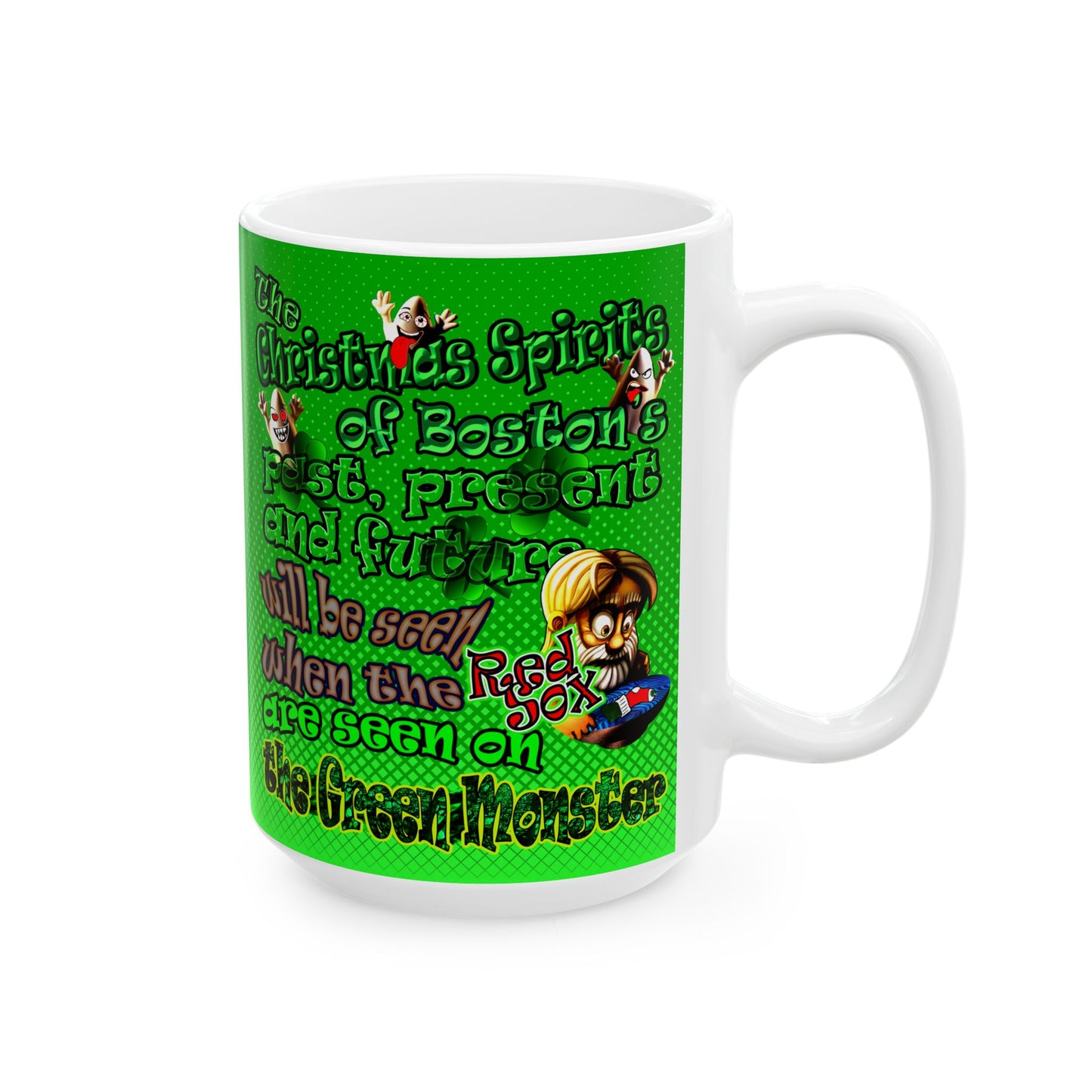 christmas spirits of boston - White Mug (logo green)