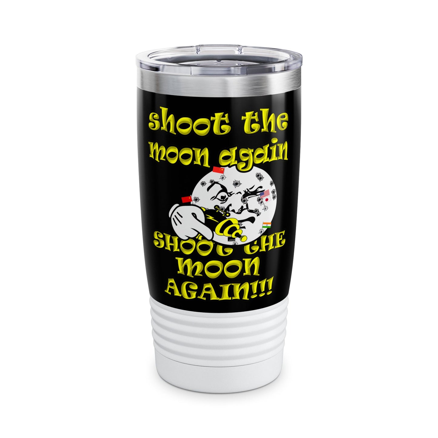 shoot the moon again - Ringneck Tumbler, 20oz (black)