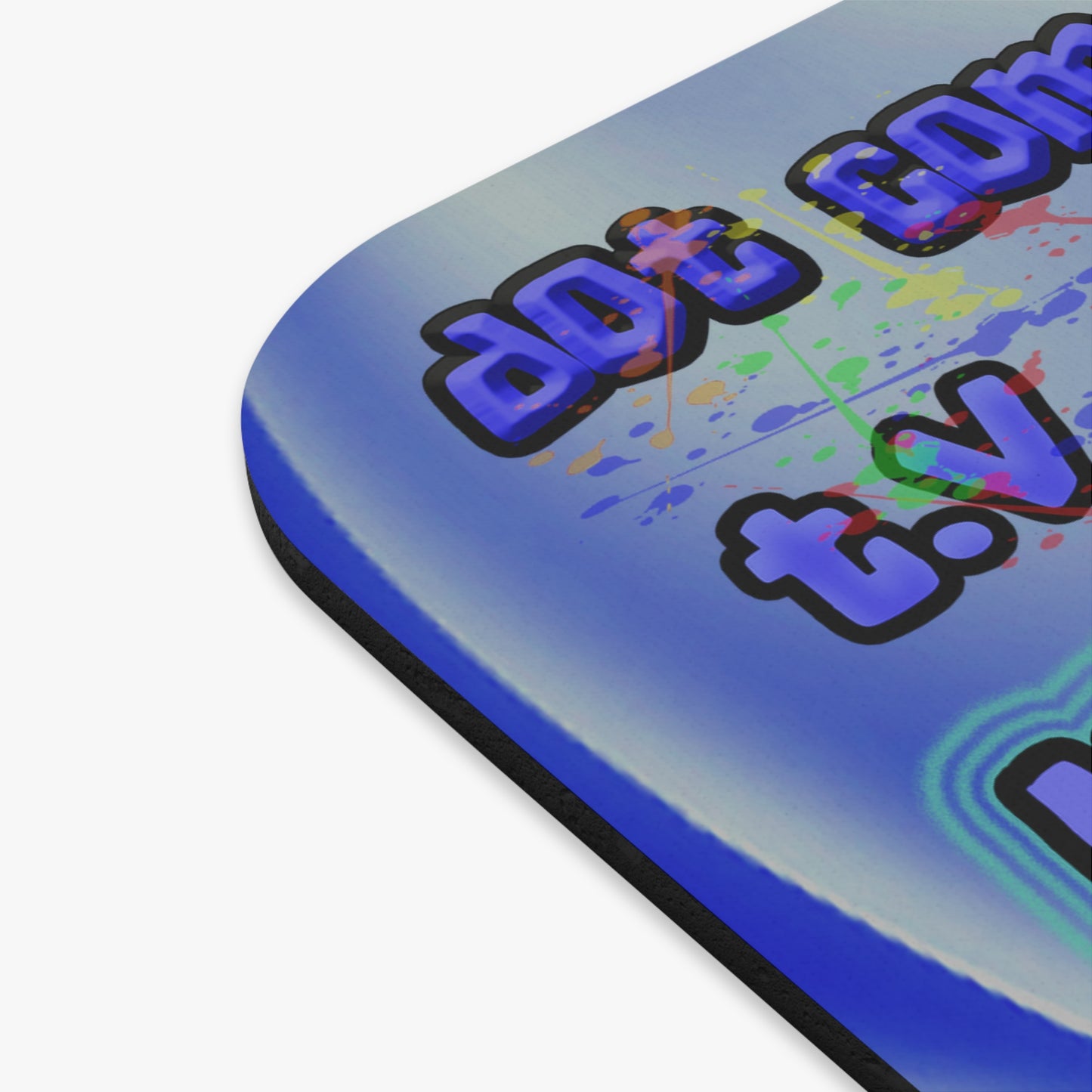 drop the beat - Mouse Pad (Rectangle) (blue-white wave)