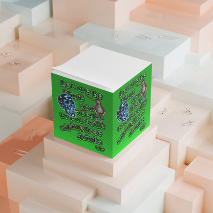 og - note cube (logo green)