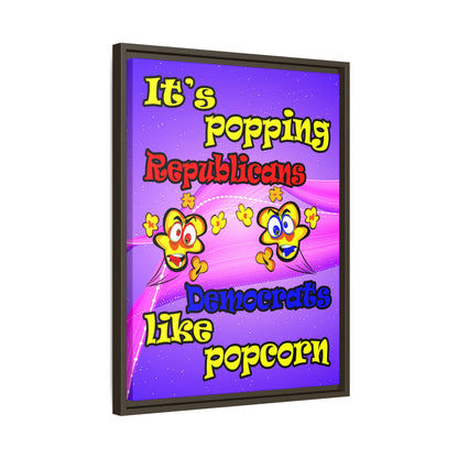 popping like popcorn - framed canvas art (purple-pink wave)