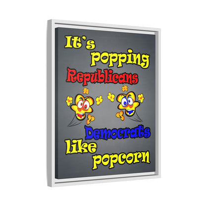 popping like popcorn - framed canvas art (grey-light grey)