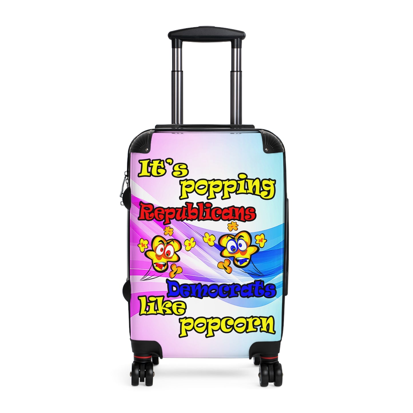 popping like popcorn - Suitcase (light blue-pink wave)