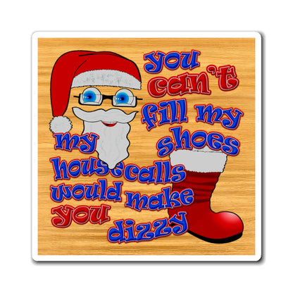 santa's shoes - Magnets - (butterscotch wood finish)