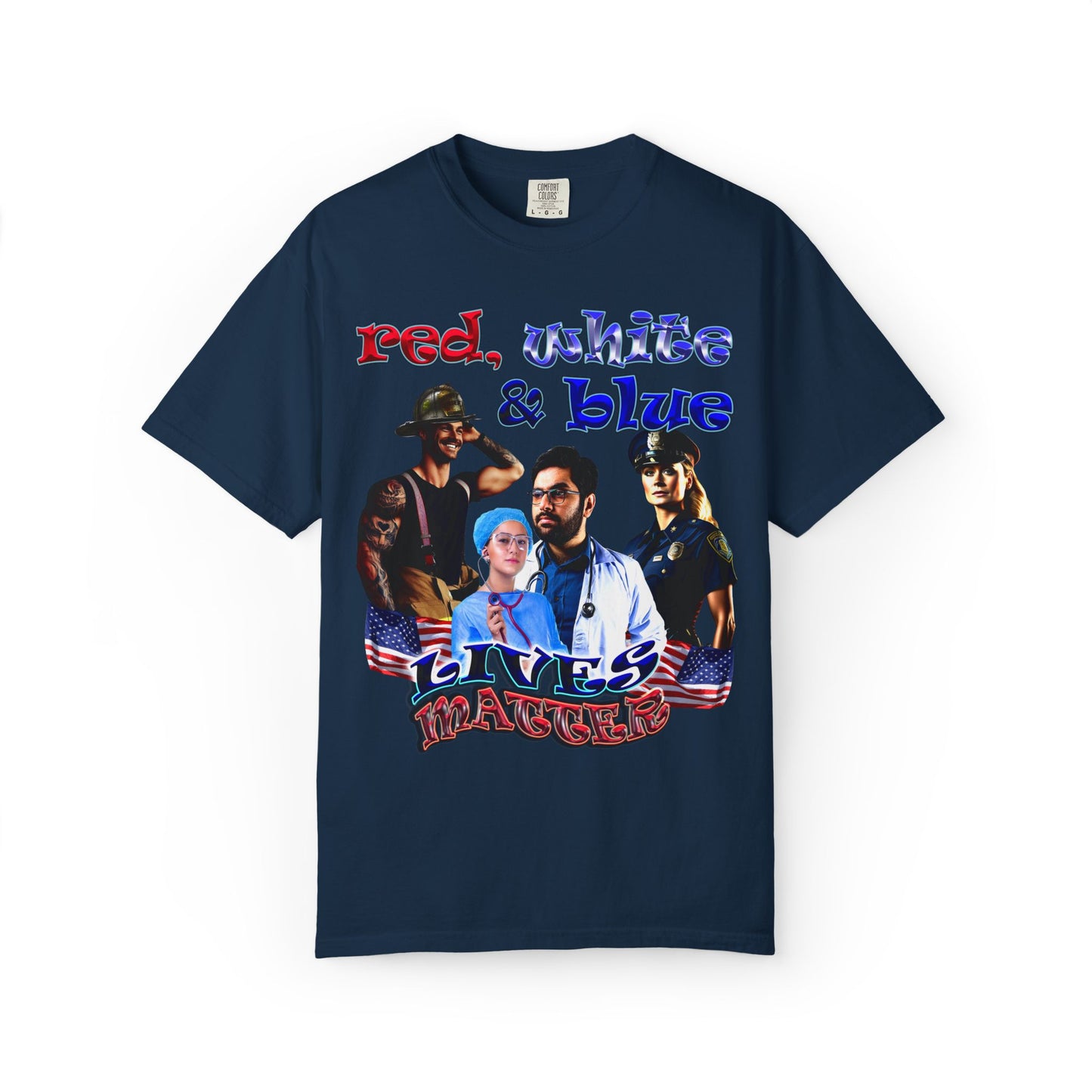 rw&b lives matter - Unisex Garment-Dyed T-shirt