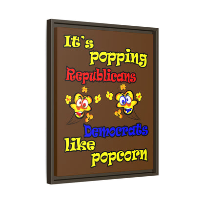popping like popcorn - framed canvas art (brown)
