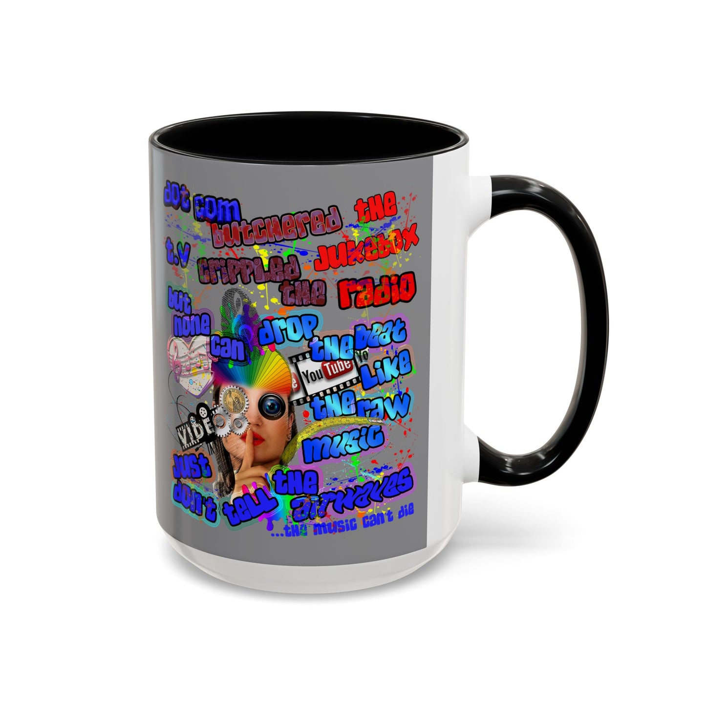 drop the beat - Accent Mug (grey)