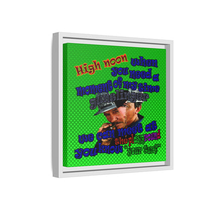 high noon - framed canvas art (logo green)