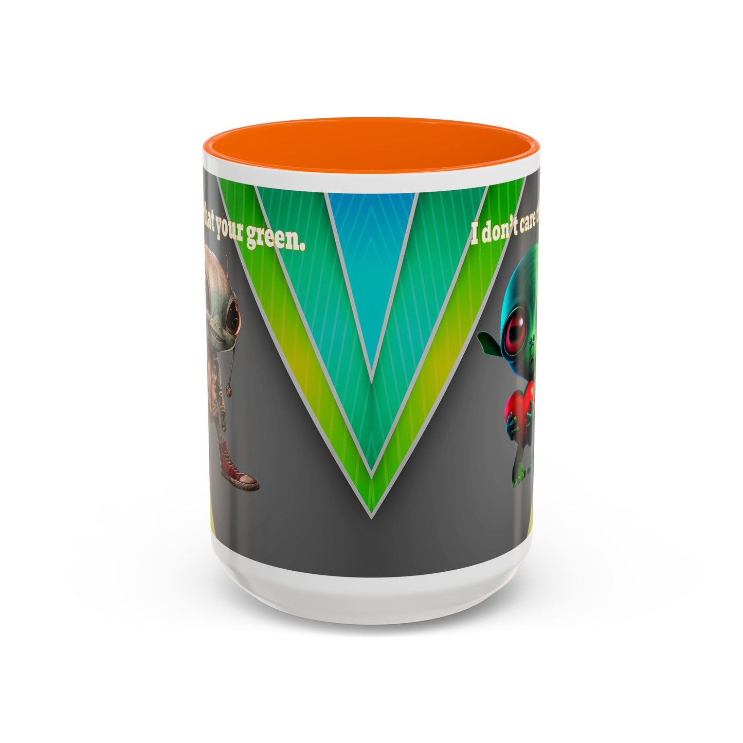 I don't care that your grey - Accent Mug (rainbow split)