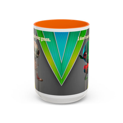 I don't care that your grey - Accent Mug (rainbow split)
