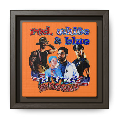 rw&b lives matter - framed canvas art (crusta)
