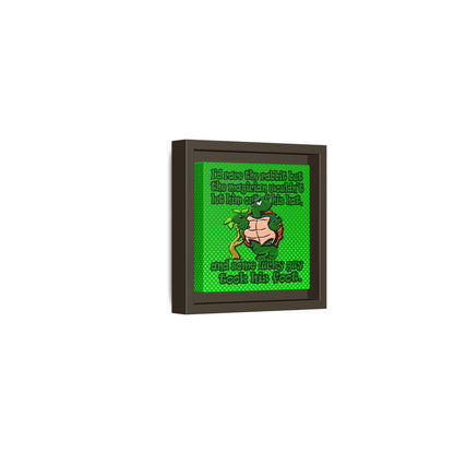 turtle race - framed canvas art (logo green)