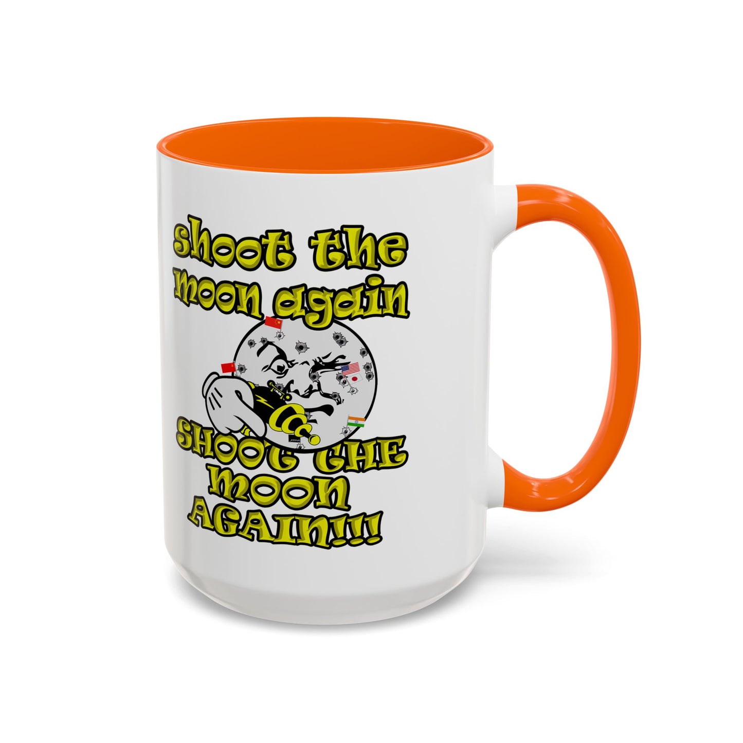 shoot the moon again - Accent Mug (white)