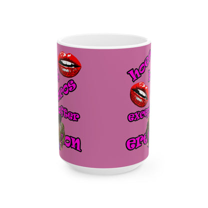 hoes b4 bros - White Mug (light pink)