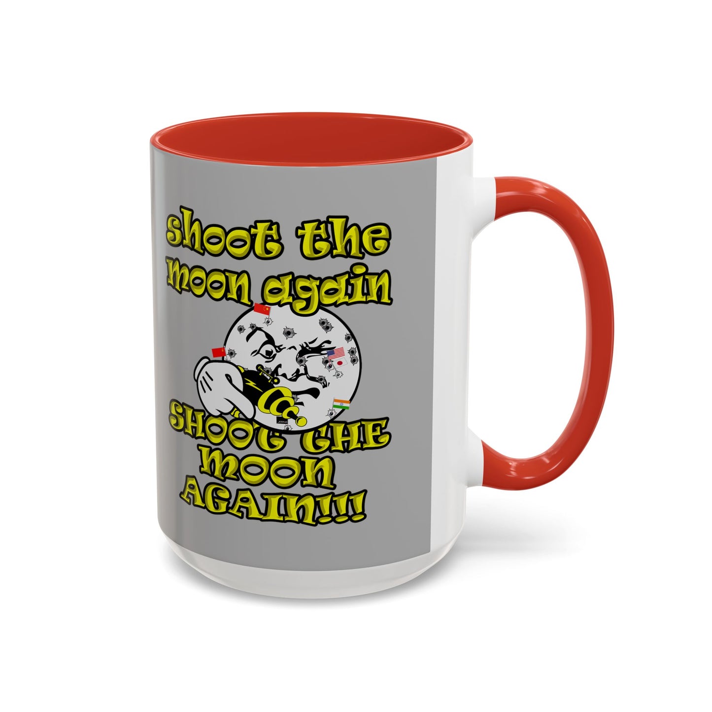 shoot the moon again - Accent Mug (light grey)