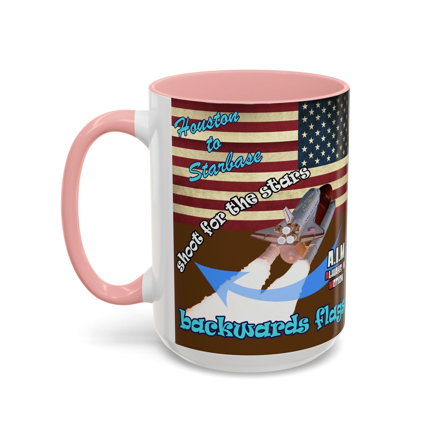 shoot for the stars - Accent Mug (brown)