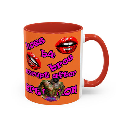 hoes b4 bros - Accent Mug (crusta)