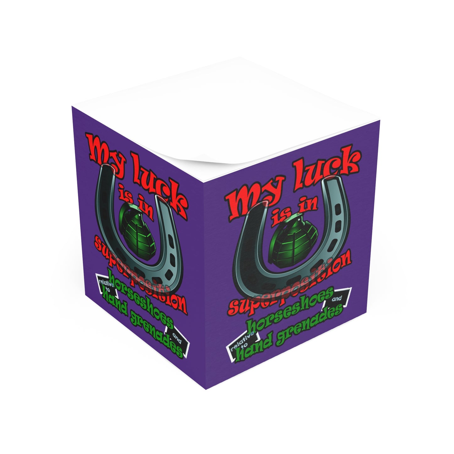 my luck - note cube (purple)