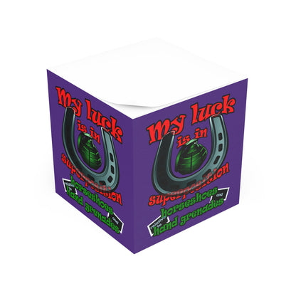 my luck - note cube (purple)