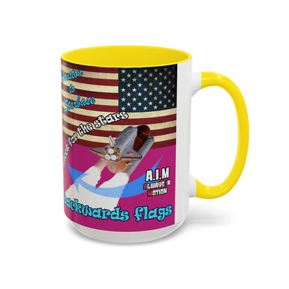 shoot for the stars - Accent Mug (pink)