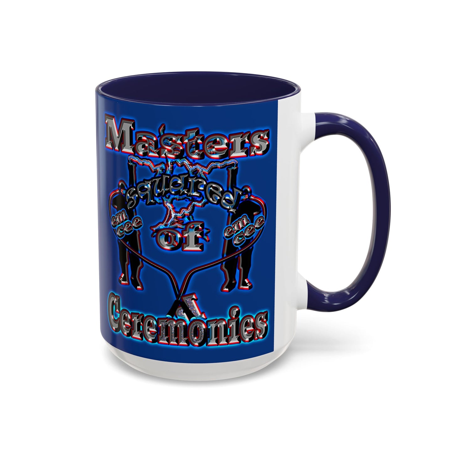 em cee squared - Accent Mug (dark blue)