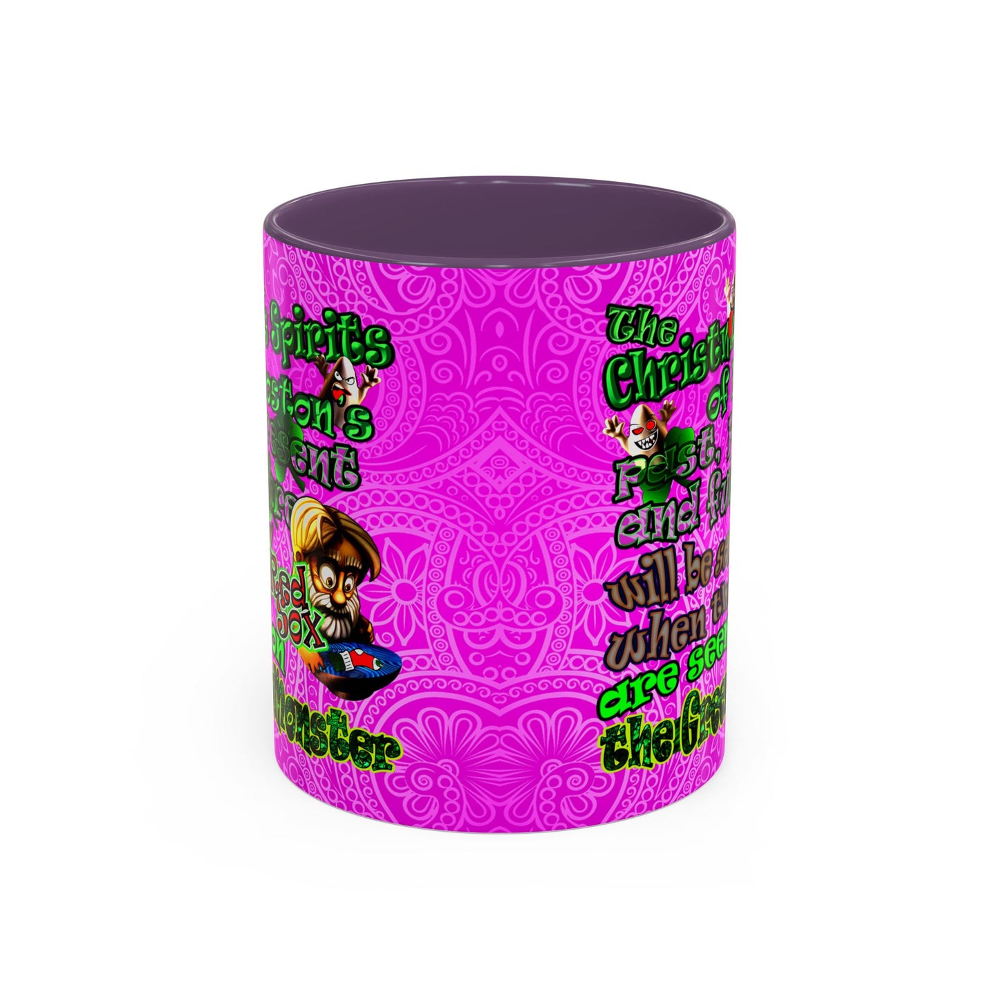 christmas spirits of boston - Accent Mug (pink swirl)