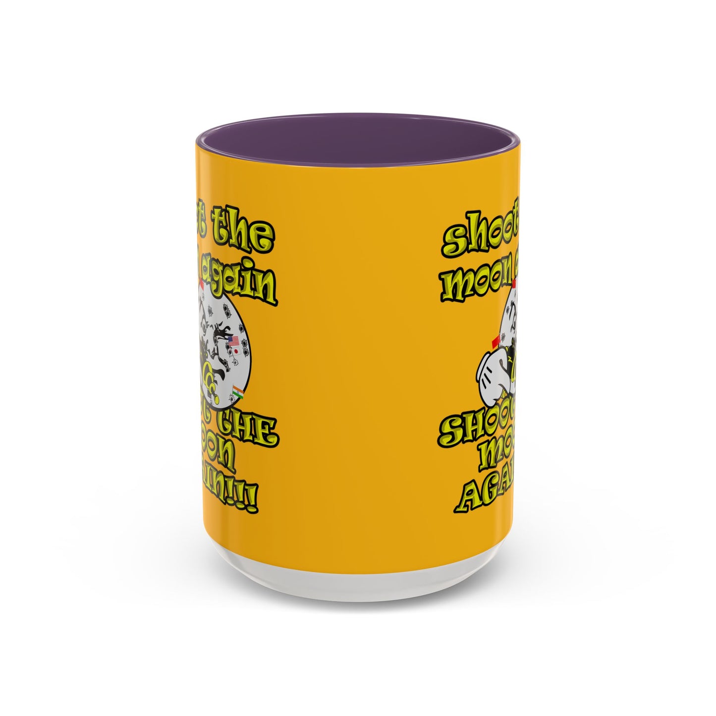 shoot the moon again - Accent Mug (yellow)