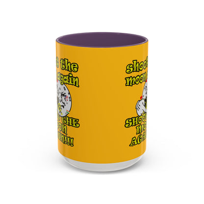 shoot the moon again - Accent Mug (yellow)