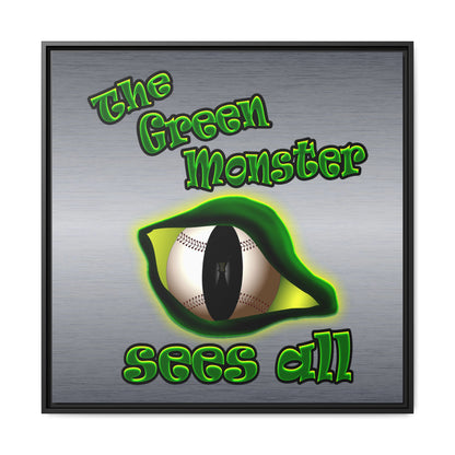 green monster - framed canvas art (brushed nickel)