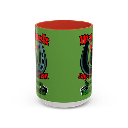 my luck - Accent Mug (green)