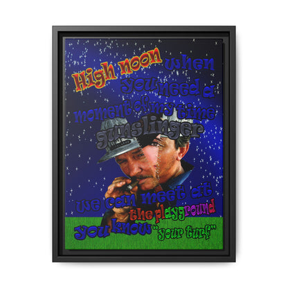 high noon - framed canvas art ('snoops' background)