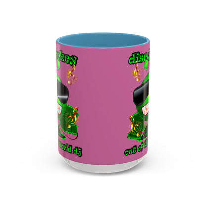 disc jockey - Accent Mug (light pink)